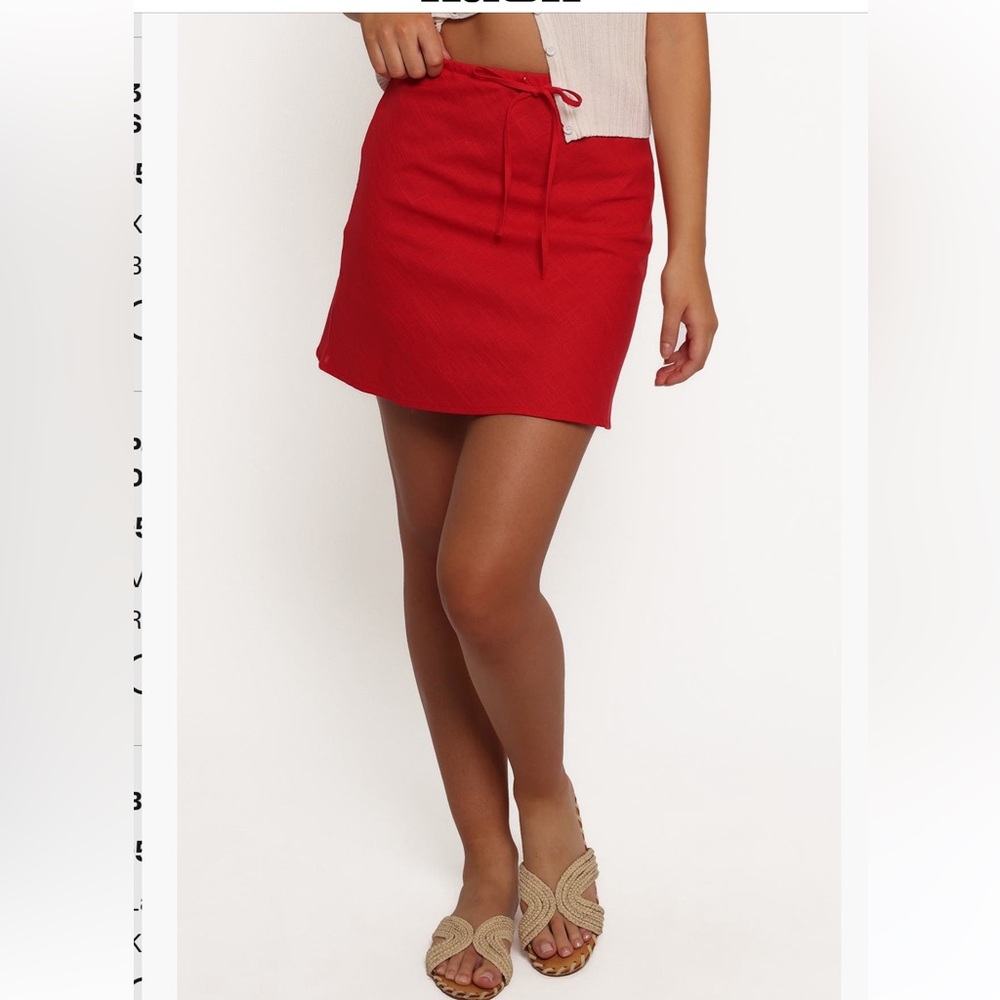 Petal &‎ Pup Sonni Cotton Drawstring Miniskirt red medium NWT